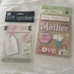 Mother/Baby Girl dimensional stickers